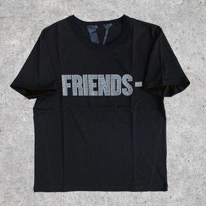 Vlone x Swarovski Friends NYC Rhinestone Black Tee